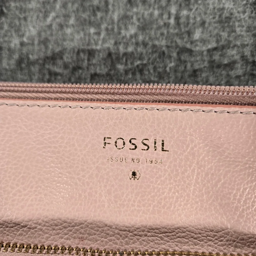 Fossil Crossbody Bag Womens Pink Leather SHB1912 Multi‎ Pocket Adjustable Strap